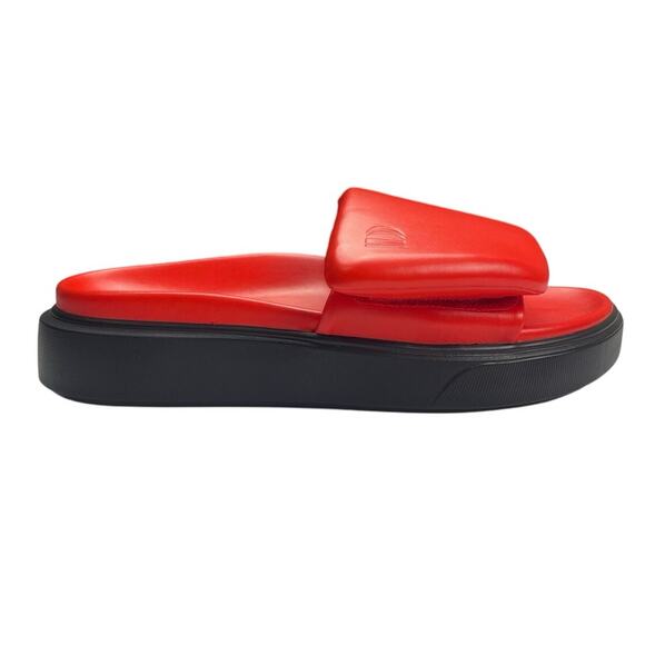 NWOT - D'Amelio Reklis Coral Red Slide Sandals - Picture 1 of 6